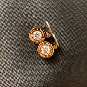 Michael Kors Gold Crystal Two-Tone Earrings